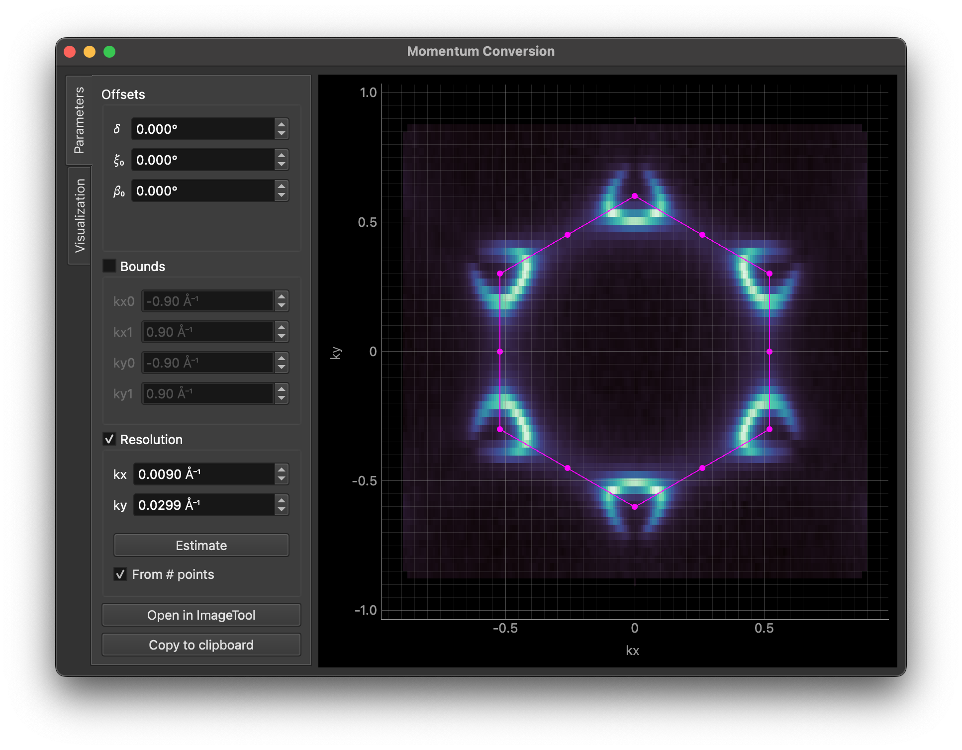 Momentum conversion tool screenshot