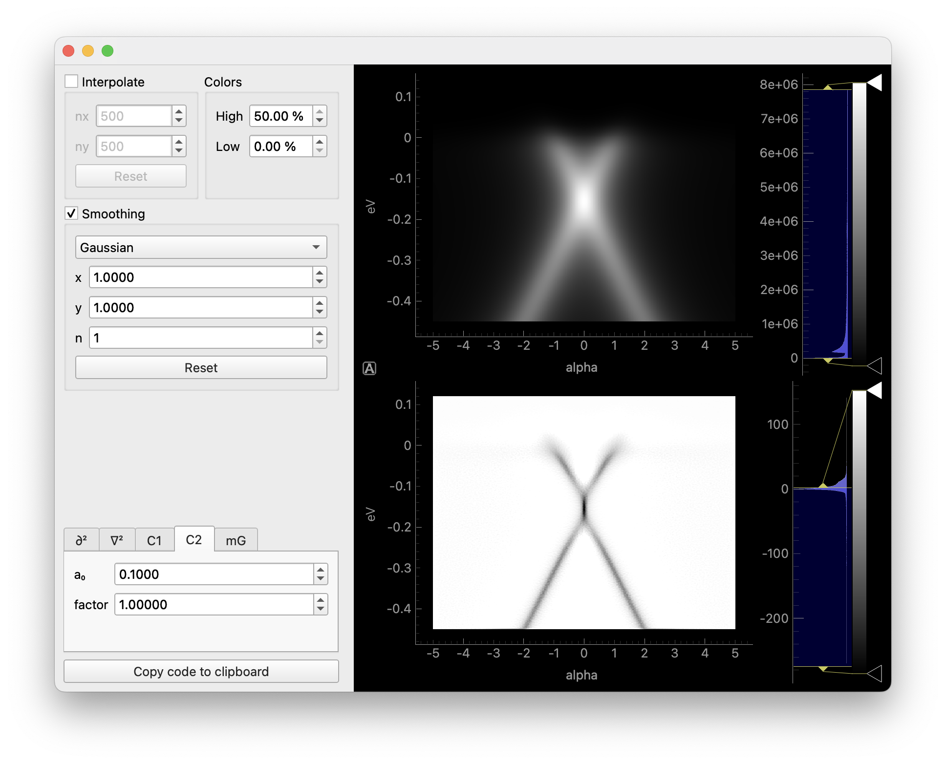 DerivativeTool window in light mode