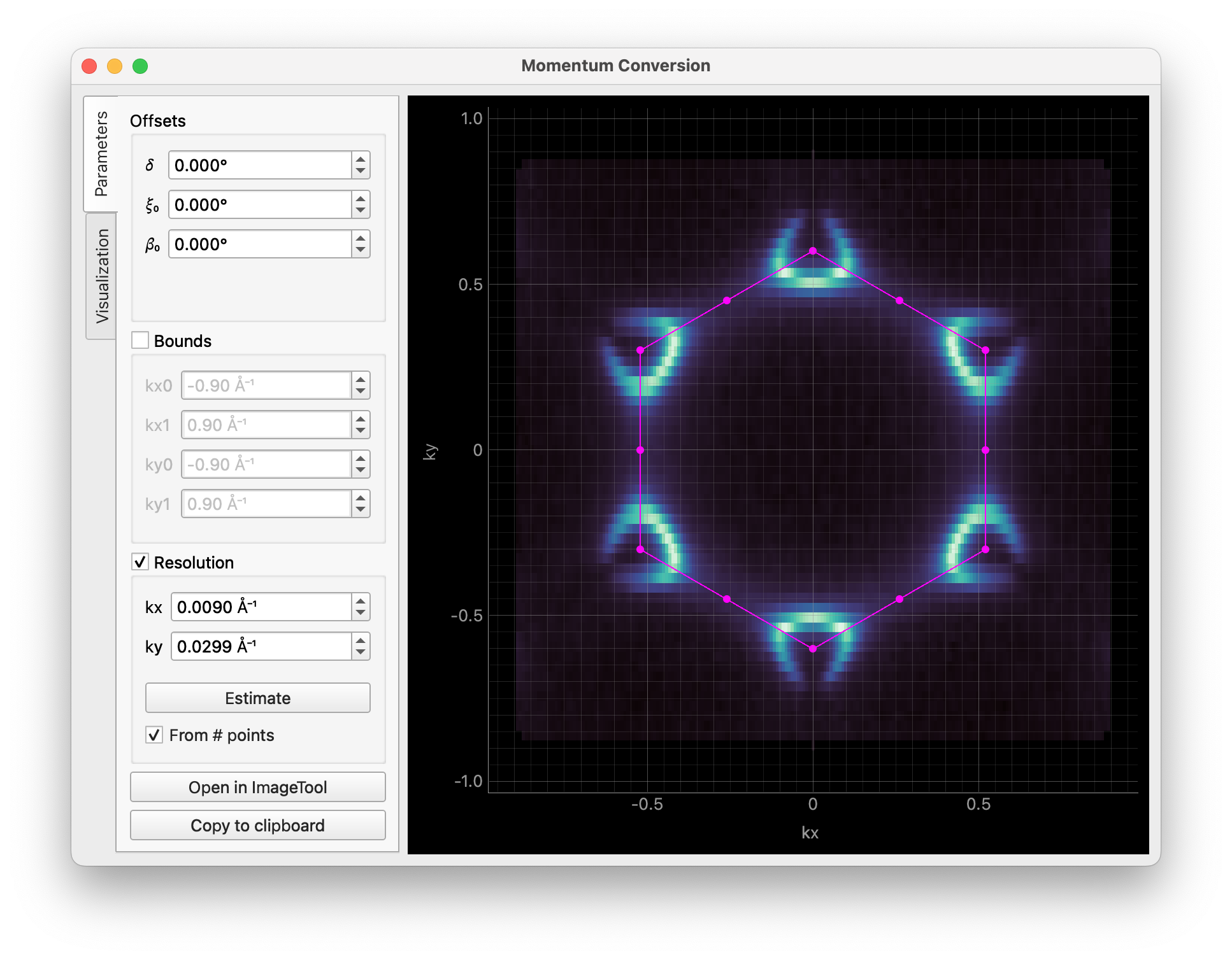 Momentum conversion tool screenshot